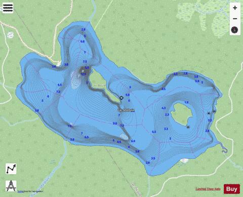 Malbaie, Lac depth contour Map - i-Boating App - Streets