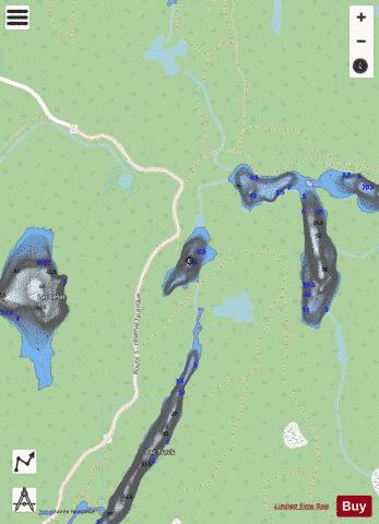Prince, Lac depth contour Map - i-Boating App - Streets