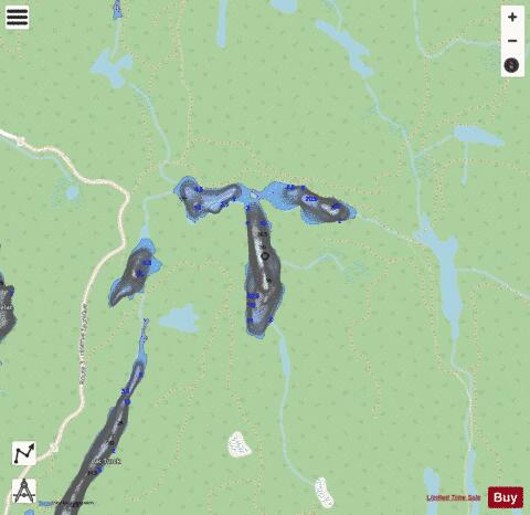 Boudor, Lac depth contour Map - i-Boating App - Streets