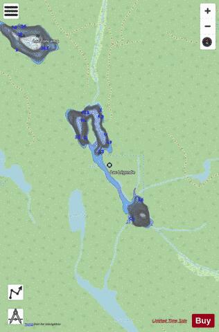 Legende, Lac depth contour Map - i-Boating App - Streets