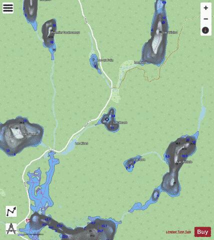 Heart, Lac depth contour Map - i-Boating App - Streets