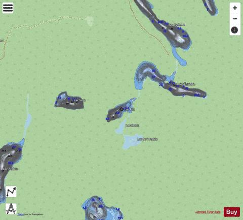 Fox, Lac depth contour Map - i-Boating App - Streets
