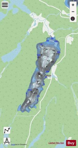Willard, Lac depth contour Map - i-Boating App - Streets
