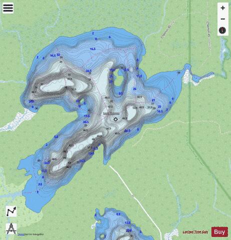 Pierron, Lac depth contour Map - i-Boating App - Streets