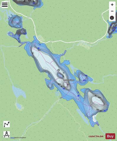 Mastigou, Lac depth contour Map - i-Boating App - Streets