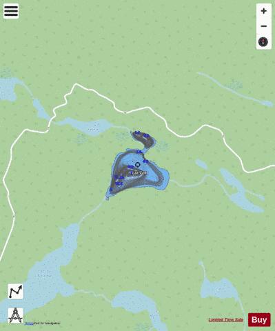 Fox, Lac depth contour Map - i-Boating App - Streets