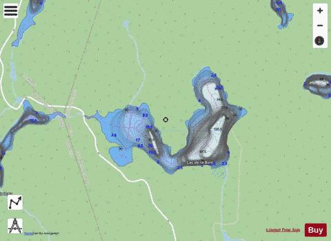 Baie, Lac de la depth contour Map - i-Boating App - Streets