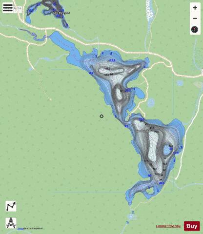 Simon, Lac depth contour Map - i-Boating App - Streets