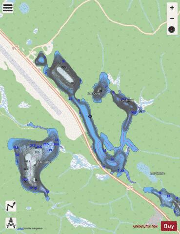 Trilby, Lac depth contour Map - i-Boating App - Streets