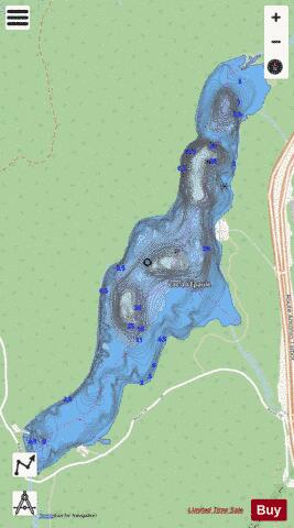Epaule, Lac a l' depth contour Map - i-Boating App - Streets