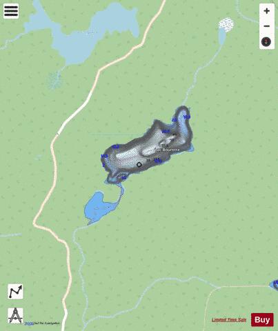 Bourette, Lac depth contour Map - i-Boating App - Streets