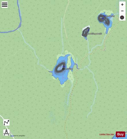 Ilot, Lac a l' depth contour Map - i-Boating App - Streets