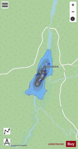 Lachance, Lac depth contour Map - i-Boating App - Streets