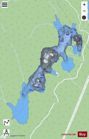 Allioux, Lac depth contour Map - i-Boating App - Streets