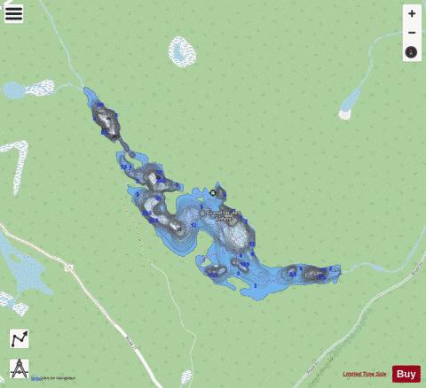 Enfers, Grand lac des depth contour Map - i-Boating App - Streets