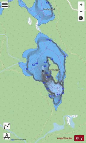 Nadreau, Lac depth contour Map - i-Boating App - Streets