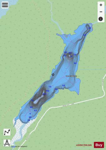 Fradette, Lac depth contour Map - i-Boating App - Streets