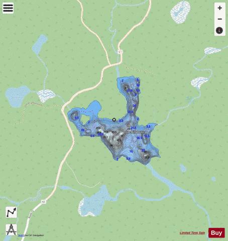 Bilodeau, Lac depth contour Map - i-Boating App - Streets
