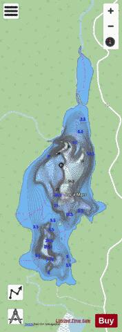 Mars, Lac a depth contour Map - i-Boating App - Streets