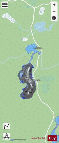 Casgrain, Lac depth contour Map - i-Boating App - Streets