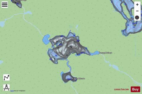 Hebert, Lac depth contour Map - i-Boating App - Streets
