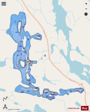 Retty, Lac depth contour Map - i-Boating App - Streets