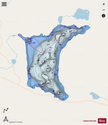 McGuire, Lac depth contour Map - i-Boating App - Streets