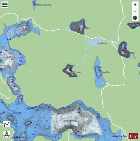 Gameau, Lac depth contour Map - i-Boating App - Streets