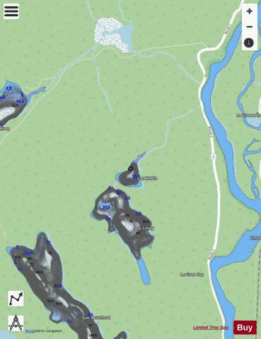 Habin, Lac depth contour Map - i-Boating App - Streets