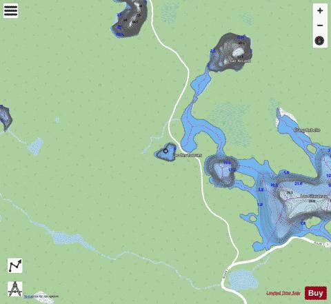 Tortues, Lac des depth contour Map - i-Boating App - Streets