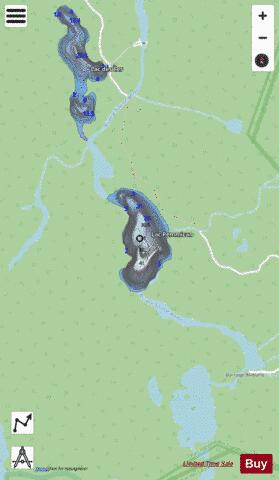 Pemmican, Lac depth contour Map - i-Boating App - Streets