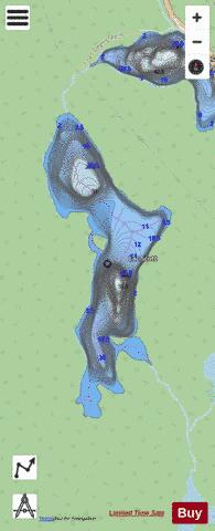 Scott, Lac depth contour Map - i-Boating App - Streets