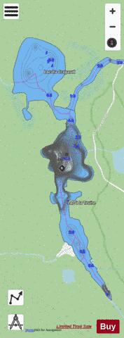 Truite, Lac a la depth contour Map - i-Boating App - Streets