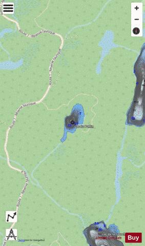 Puffin, Lac du depth contour Map - i-Boating App - Streets