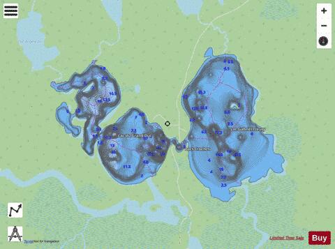 Grand Duc, Lac du depth contour Map - i-Boating App - Streets