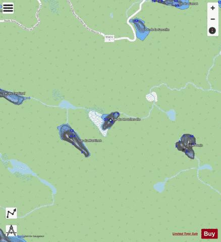 Moucherolle, Lac du depth contour Map - i-Boating App - Streets