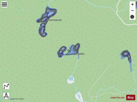 Carcajou, Lac du depth contour Map - i-Boating App - Streets