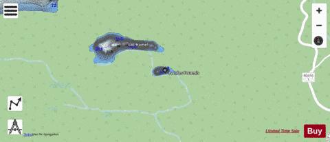 Fourmis, Lac des depth contour Map - i-Boating App - Streets