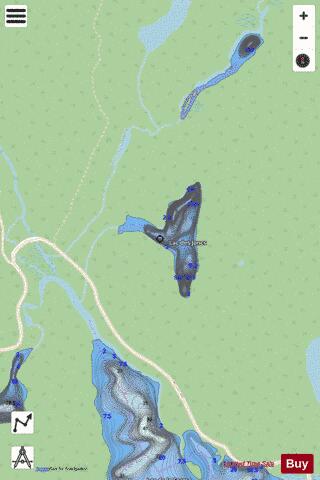 Joncs, Lac des depth contour Map - i-Boating App - Streets