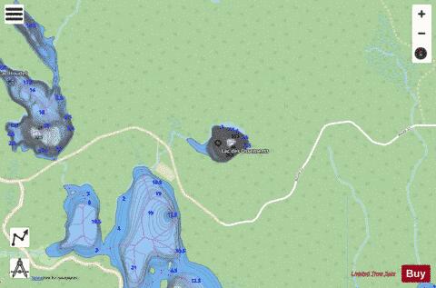 Ossements, Lac des depth contour Map - i-Boating App - Streets