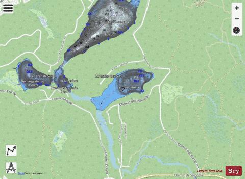 Monts, Lac des depth contour Map - i-Boating App - Streets