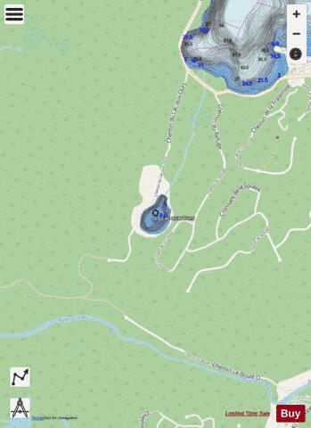 Ours, Lac aux depth contour Map - i-Boating App - Streets