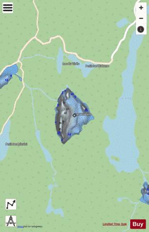 Wabano Lac depth contour Map - i-Boating App - Streets