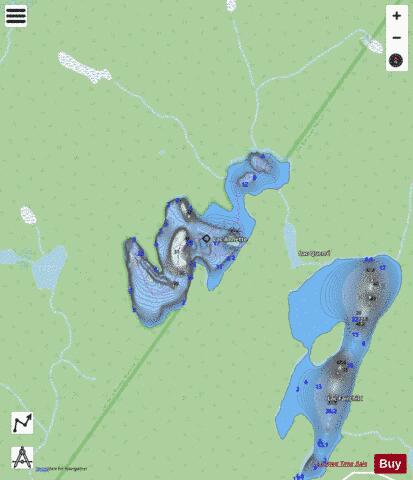 Annette, Lac depth contour Map - i-Boating App - Streets
