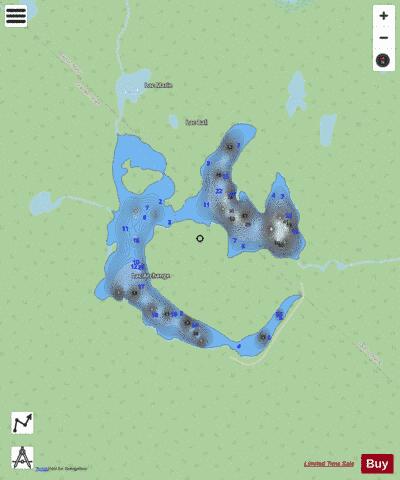 Archange  Lac depth contour Map - i-Boating App - Streets
