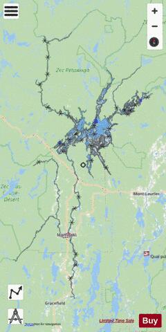 Lac Chub depth contour Map - i-Boating App - Streets