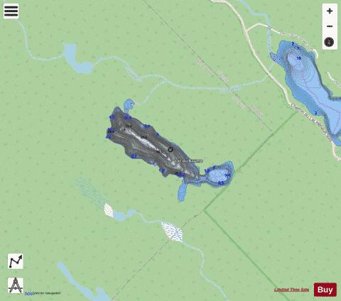 Baume, Lac du depth contour Map - i-Boating App - Streets