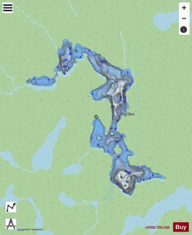 Biron, Lac depth contour Map - i-Boating App - Streets