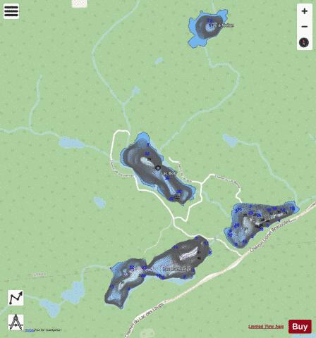 Bob  Lac depth contour Map - i-Boating App - Streets