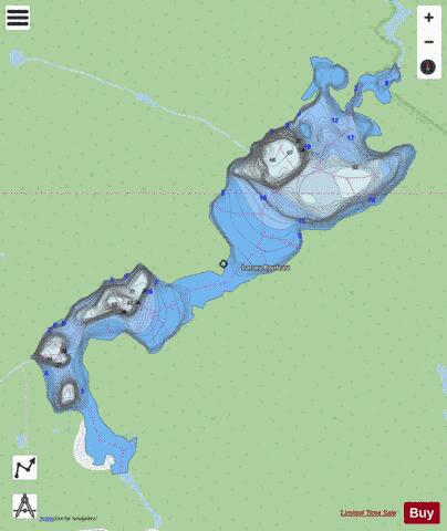 Bouleau, Lac au depth contour Map - i-Boating App - Streets